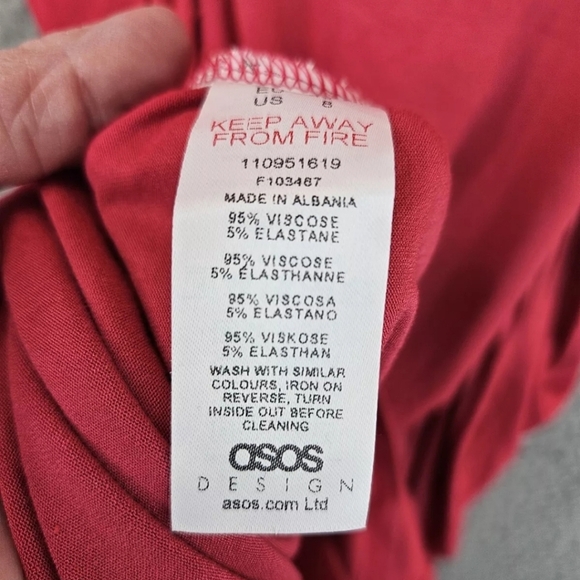 ASOS Womens Mini Cami Dress Sz 8 Side Ruching Adjustable Straps Slinky & Sexy - Picture 16 of 16